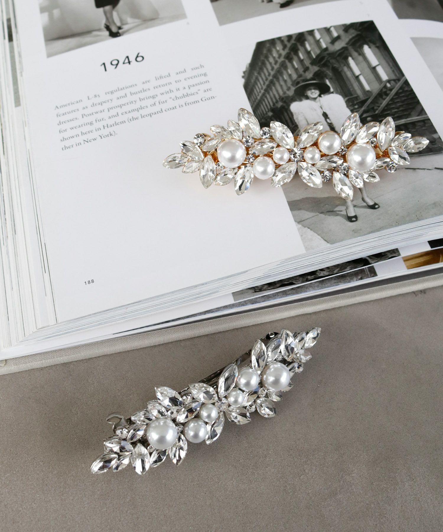 【ガール/GIRL】のパール&ビジュー葉っぱモチーフバレッタ 人気、トレンドファッション・服の通販 founy(ファニー) 　ファッション　Fashion　レディースファッション　Fashion for Women　新作・新入荷　New Arrivals / New In　バレッタ　Barrette, Hair Clip　パール　Pearl, Pearl Accent　ビジュー　Bijou, Jewel-like Accent　プチプライス・低価格　Affordable / Budget Price　モチーフ　Motif, Design Theme　 other-1|ID: prp329100004856264 ipo3291000000035809015