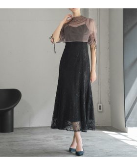 【ガール/GIRL】 【3WAY 着回しを楽しめる】シアーハイネックブラウス&総レースキャミソールワンピースのレイヤードマーメイドロング丈結婚式ワンピースドレス人気、トレンドファッション・服の通販 founy(ファニー) ファッション Fashion レディースファッション Fashion for Women ワンピース Dresses フォーマル・パーティードレス・結婚式用ドレス Elegant & Casual Dresses 新作・新入荷 New Arrivals / New In ドレス Dress, One-Piece プチプライス・低価格 Affordable / Budget Price 結婚式 Wedding |ID:prp329100004857156