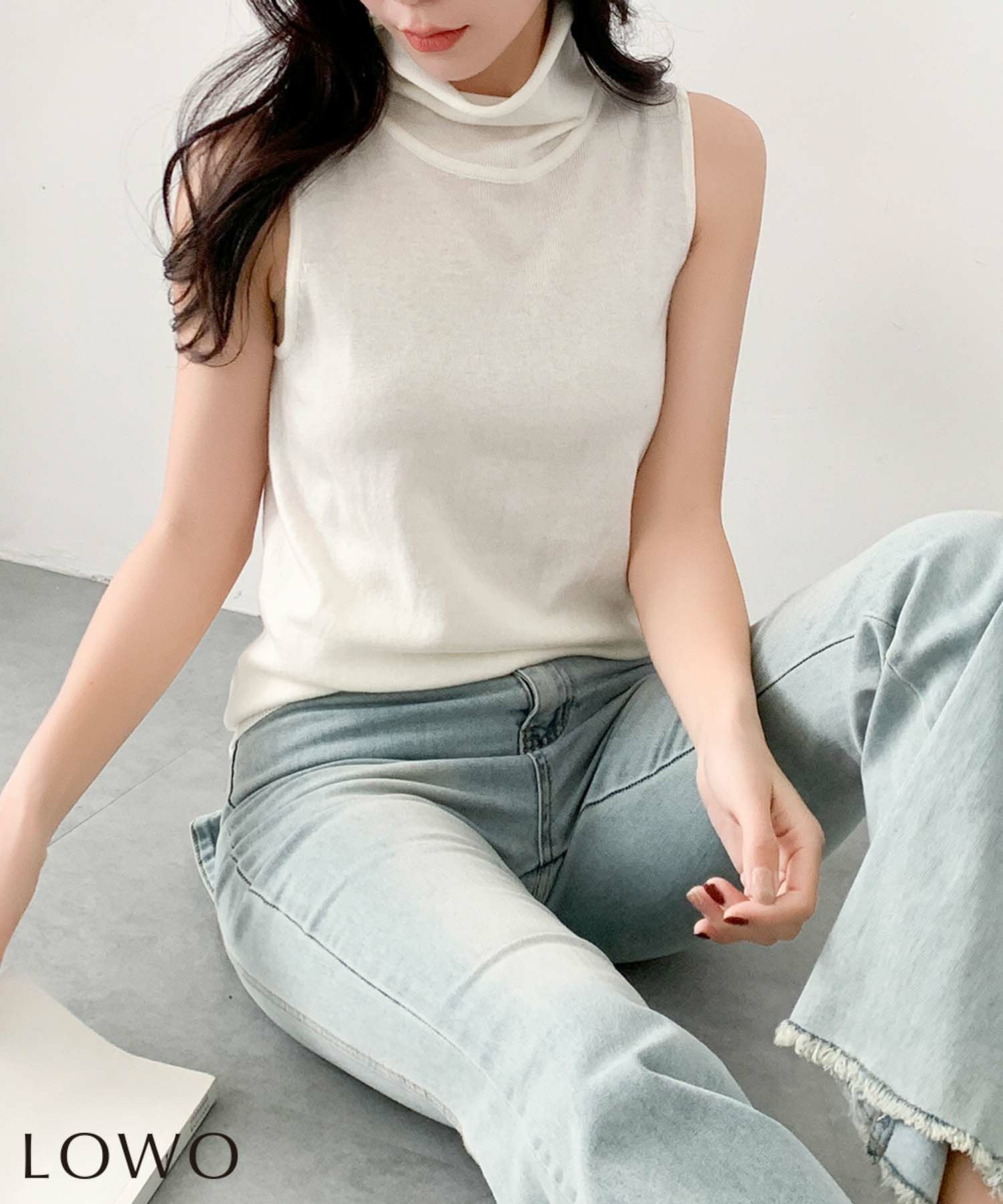 【ロワ/LOWO】のウール混タートルネックノースリーブニット 人気、トレンドファッション・服の通販 founy(ファニー) 　ファッション　Fashion　レディースファッション　Fashion for Women　トップス・カットソー　Cut & Sew Tops　ニット　Knit Tops & Sweaters　キャミソール&ノースリーブ　Camisoles & Sleeveless Tops　タートルネック・ハイネックトップス　Turtlenecks & High-Neck Tops　新作・新入荷　New Arrivals / New In　プチプライス・低価格　Affordable / Budget Price　 other-1|ID: prp329100004858632 ipo3291000000035913840