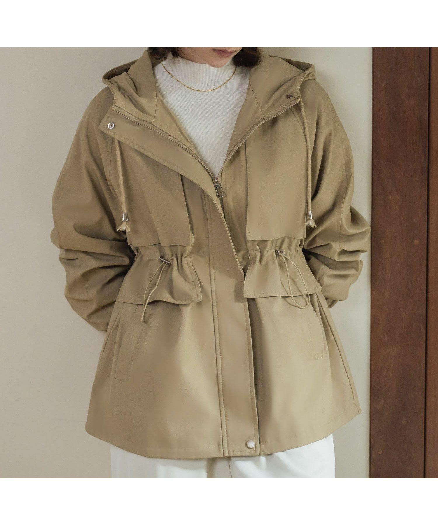 【フロリア/Flolia】のフード付きブルゾンコート 人気、トレンドファッション・服の通販 founy(ファニー) 　ファッション　Fashion　レディースファッション　Fashion for Women　アウター　Coat / Outerwear Collection　コート・ロングコート・ピーコート　Long Coats, Peacoats & More　ブルゾンジャケット・スポーティアウター　Blouson Jackets　新作・新入荷　New Arrivals / New In　ブルゾン　Blouson, Bomber Jacket　プチプライス・低価格　Affordable / Budget Price　 other-1|ID: prp329100004859878 ipo3291000000035969157