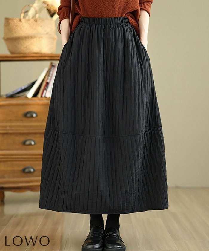 【ロワ/LOWO】のキルティングコクーンシルエットロング丈スカート インテリア・キッズ・メンズ・レディースファッション・服の通販 founy(ファニー) https://founy.com/ ファッション Fashion レディースファッション Fashion for Women スカート Skirts 新作・新入荷 New Arrivals / New In プチプライス・低価格 Affordable / Budget Price |ID: prp329100004859884 ipo3291000000036162332