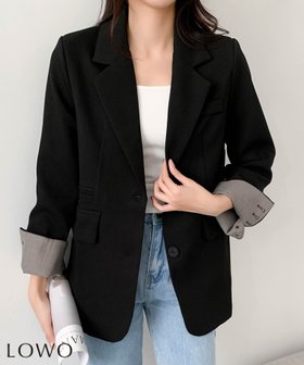 【ロワ/LOWO】の折り返し配色オーバーテーラードジャケット 人気、トレンドファッション・服の通販 founy(ファニー) ファッション Fashion レディースファッション Fashion for Women アウター Coat / Outerwear Collection レディースジャケット・軽アウター Jackets テーラードジャケット / 通勤・きれいめスタイル Tailored Jackets & Blazers 新作・新入荷 New Arrivals / New In プチプライス・低価格 Affordable / Budget Price |ID:prp329100004859892