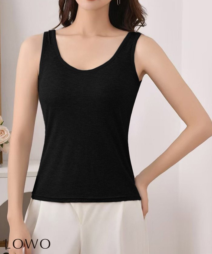 【ロワ/LOWO】のカップ付き 深Uネックタンクトップ インテリア・キッズ・メンズ・レディースファッション・服の通販 founy(ファニー) https://founy.com/ ファッション Fashion レディースファッション Fashion for Women 新作・新入荷 New Arrivals / New In タンク Tank Top, Sleeveless Top プチプライス・低価格 Affordable / Budget Price |ID: prp329100004864642 ipo3291000000036205726