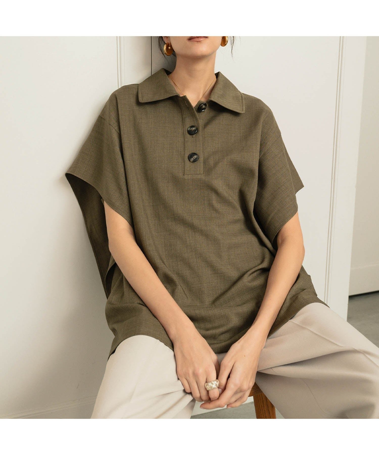 【エルフランク/ELFRANK】の【2026SS】ポンチョ風オーバーポロトップス Washable 人気、トレンドファッション・服の通販 founy(ファニー) 　ファッション　Fashion　レディースファッション　Fashion for Women　アウター　Coat / Outerwear Collection　ポンチョ・ケープコート　Ponchos & Capes　新作・新入荷　New Arrivals / New In　2026年　2026　プチプライス・低価格　Affordable / Budget Price　ポンチョ　Poncho, Cape Style　 other-1|ID: prp329100004864653 ipo3291000000036205831