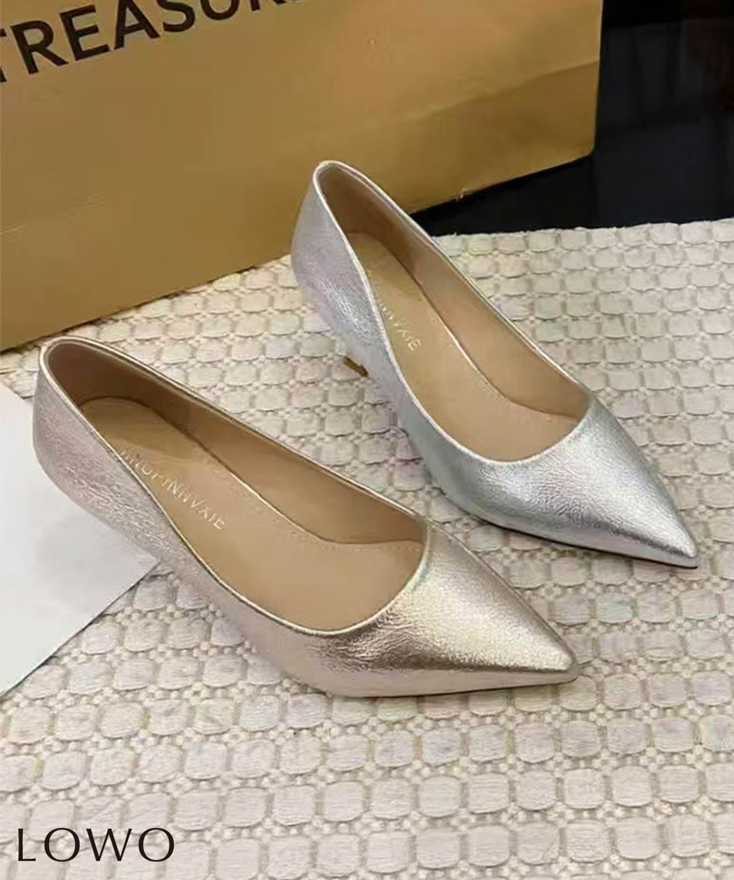 【ロワ/LOWO】のメタリックポインテッドヒールパンプス 人気、トレンドファッション・服の通販 founy(ファニー) 　ファッション　Fashion　レディースファッション　Fashion for Women　新作・新入荷　New Arrivals / New In　プチプライス・低価格　Affordable / Budget Price　 other-1|ID: prp329100004866986 ipo3291000000036253092