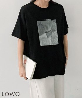 【ロワ/LOWO】 綿混モノクロプリントオーバーTシャツ人気、トレンドファッション・服の通販 founy(ファニー) ファッション Fashion レディースファッション Fashion for Women トップス・カットソー Cut & Sew Tops シャツ・ブラウス・オフィスカジュアル Elegant Blouses & Button-Ups ロングTシャツ・Tシャツ Longline T-Shirts & Tees 新作・新入荷 New Arrivals / New In プチプライス・低価格 Affordable / Budget Price |ID:prp329100004867417