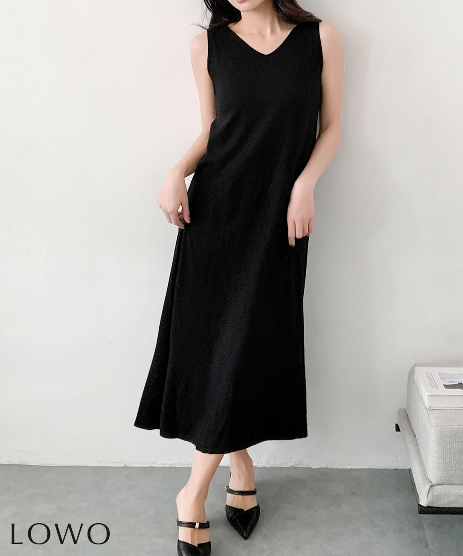 【ロワ/LOWO】のVネックノースリーブAラインロングワンピース 人気、トレンドファッション・服の通販 founy(ファニー) 　ファッション　Fashion　レディースファッション　Fashion for Women　ワンピース　Dresses　新作・新入荷　New Arrivals / New In　ノースリーブ　Sleeveless, No-Sleeve　プチプライス・低価格　Affordable / Budget Price　 other-1|ID: prp329100004867937 ipo3291000000036267406