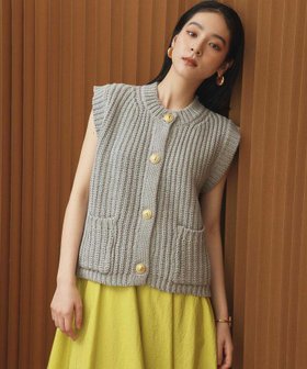 【エルフランク/ELFRANK】 【2026SS】ゴールドボタンフロントオープンニットジレ人気、トレンドファッション・服の通販 founy(ファニー) ファッション Fashion レディースファッション Fashion for Women アウター Coat / Outerwear Collection トップス・カットソー Cut & Sew Tops ニット Knit Tops & Sweaters ベスト&ジレ / 重ね着スタイル Vests & Gilets 新作・新入荷 New Arrivals / New In 2026年 2026 プチプライス・低価格 Affordable / Budget Price |ID:prp329100004867943