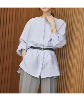 【エルフランク/ELFRANK】 【2026SS】シアーバンドカラーオーバーブラウス Washable人気、トレンドファッション・服の通販 founy(ファニー) ファッション Fashion レディースファッション Fashion for Women トップス・カットソー Cut & Sew Tops シャツ・ブラウス・オフィスカジュアル Elegant Blouses & Button-Ups 新作・新入荷 New Arrivals / New In 2026年 2026 プチプライス・低価格 Affordable / Budget Price |ID:prp329100004870153