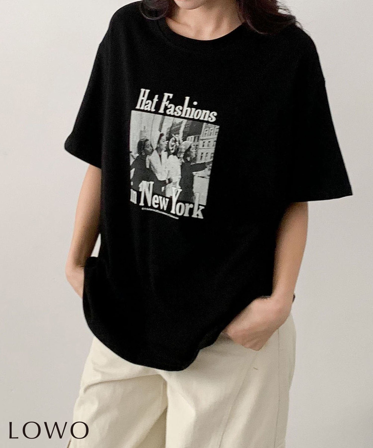 【ロワ/LOWO】のモノクロプリントオーバーサイズTシャツ 人気、トレンドファッション・服の通販 founy(ファニー) 　ファッション　Fashion　レディースファッション　Fashion for Women　トップス・カットソー　Cut & Sew Tops　シャツ・ブラウス・オフィスカジュアル　Elegant Blouses & Button-Ups　ロングTシャツ・Tシャツ　Longline T-Shirts & Tees　新作・新入荷　New Arrivals / New In　プチプライス・低価格　Affordable / Budget Price　 other-1|ID: prp329100004870910 ipo3291000000036307960