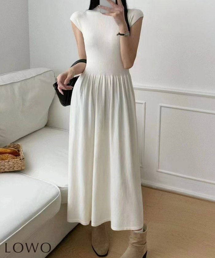 【ロワ/LOWO】のボトルネックフレンチスリーブワンピース インテリア・キッズ・メンズ・レディースファッション・服の通販 founy(ファニー) https://founy.com/ ファッション Fashion レディースファッション Fashion for Women ワンピース Dresses 新作・新入荷 New Arrivals / New In プチプライス・低価格 Affordable / Budget Price |ID: prp329100004874776 ipo3291000000036360338