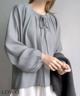 【ロワ/LOWO】のリボンネックギャザーボリュームスリーブブラウス 人気、トレンドファッション・服の通販 founy(ファニー) ファッション Fashion レディースファッション Fashion for Women トップス・カットソー Cut & Sew Tops シャツ・ブラウス・オフィスカジュアル Elegant Blouses & Button-Ups ボリューム袖・フリルスリーブブラウス Voluminous & Ruffle Sleeves / Puffy Sleeve Tops 新作・新入荷 New Arrivals / New In プチプライス・低価格 Affordable / Budget Price |ID:prp329100004883779