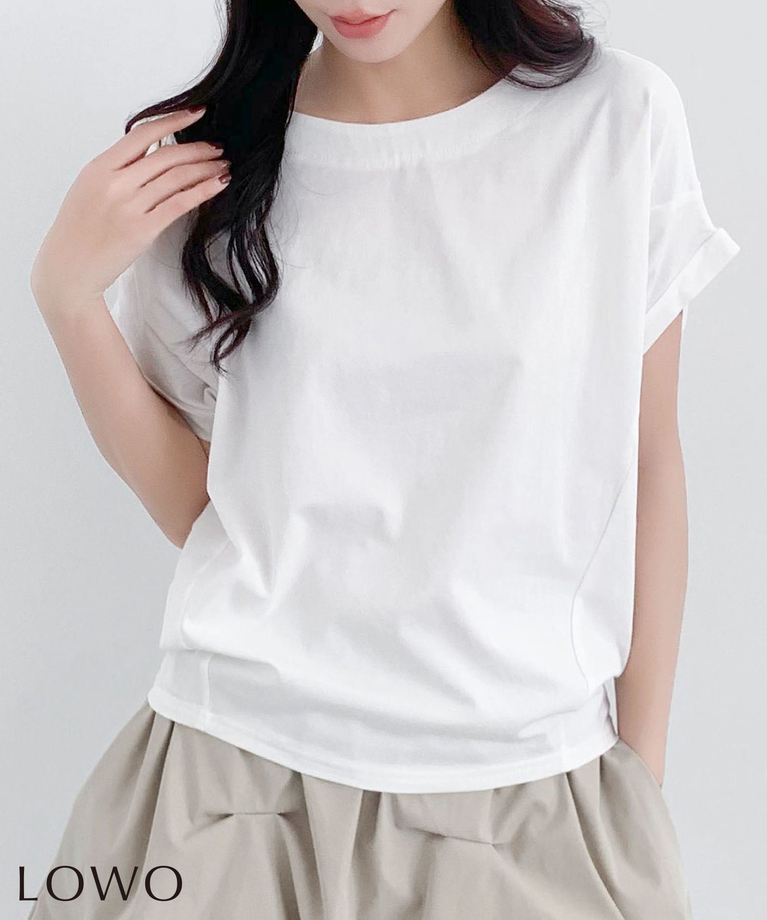 【ロワ/LOWO】のドルマンフレンチスリーブカットソー 人気、トレンドファッション・服の通販 founy(ファニー) 　ファッション　Fashion　レディースファッション　Fashion for Women　トップス・カットソー　Cut & Sew Tops　カットソー・ベーシックTシャツ　Cut-and-Sewn Tops / Stretch Tees & Basics　新作・新入荷　New Arrivals / New In　プチプライス・低価格　Affordable / Budget Price　 other-1|ID: prp329100004888974 ipo3291000000036518682