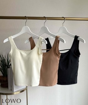 【ロワ/LOWO】のカップ付きショート丈タンクトップ 人気、トレンドファッション・服の通販 founy(ファニー) ファッション Fashion レディースファッション Fashion for Women 新作・新入荷 New Arrivals / New In ショート Short, Short Length タンク Tank Top, Sleeveless Top プチプライス・低価格 Affordable / Budget Price |ID:prp329100004899734