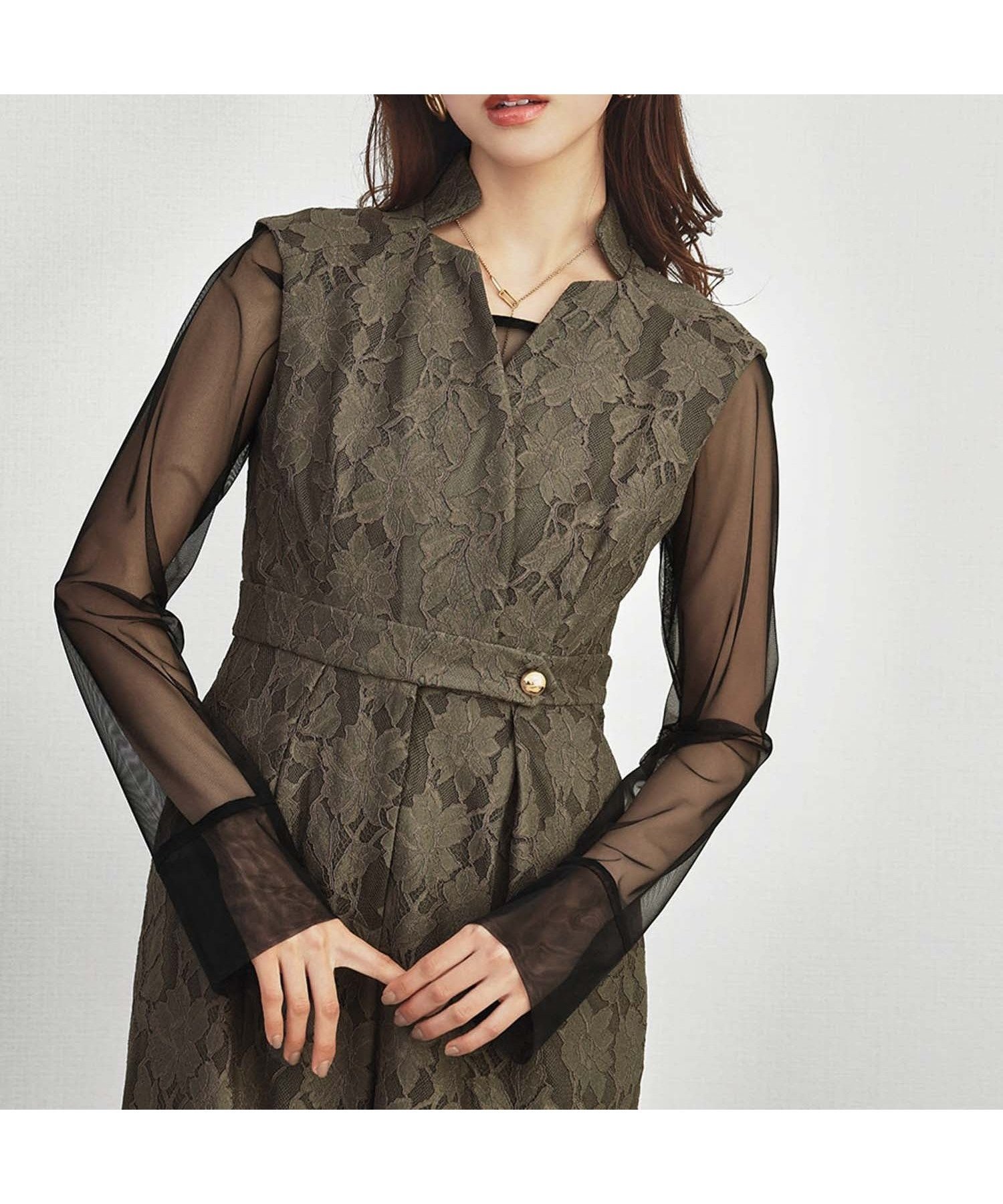 【ガール/GIRL】の【ANDRESD】シアーインナー付き総レースウエストマークワイドパンツオールインワンドレス 人気、トレンドファッション・服の通販 founy(ファニー) 　ファッション　Fashion　レディースファッション　Fashion for Women　パンツ　Pants & Trousers　新作・新入荷　New Arrivals / New In　プチプライス・低価格　Affordable / Budget Price　レース　Lace, Lace Fabric　 other-1|ID: prp329100004913358 ipo3291000000036821191