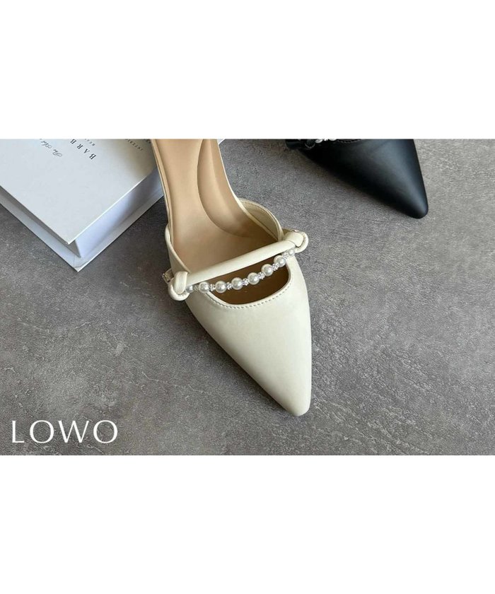 【ロワ/LOWO】のパールバーアンクルストラップポインテッドトゥローヒールパンプス インテリア・キッズ・メンズ・レディースファッション・服の通販 founy(ファウニー) https://founy.com/ ファッション Fashion レディースファッション Fashion for Women 新作・新入荷 New Arrivals / New In アンクル Ankle-Length Design パール Pearl, Pearl Accent プチプライス・低価格 Affordable / Budget Price |ID: prp329100004919131 ipo3291000000037103940