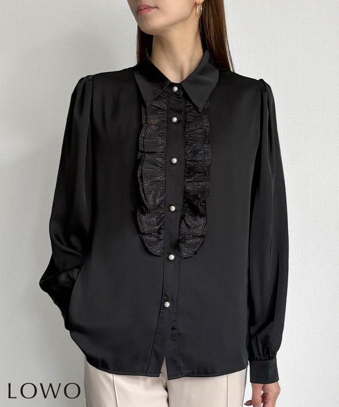 【ロワ/LOWO】のフロントフリルシアーブラウス インテリア・キッズ・メンズ・レディースファッション・服の通販 founy(ファウニー) https://founy.com/ ファッション Fashion レディースファッション Fashion for Women トップス・カットソー Cut & Sew Tops シャツ・ブラウス・オフィスカジュアル Elegant Blouses & Button-Ups 新作・新入荷 New Arrivals / New In プチプライス・低価格 Affordable / Budget Price |ID: prp329100004956742 ipo3291000000037253688