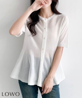 【ロワ/LOWO】 シアーニットフレアヘム半袖カーディガン(前開き/薄手)人気、トレンドファッション・服の通販 founy(ファニー) ファッション Fashion レディースファッション Fashion for Women トップス・カットソー Cut & Sew Tops ニット Knit Tops & Sweaters カーディガン・羽織り Layered Style Cardigans 新作・新入荷 New Arrivals / New In カーディガン Cardigan, Knitwear プチプライス・低価格 Affordable / Budget Price 半袖 Short Sleeve, Half Sleeve |ID:prp329100004956745