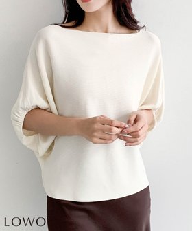 【ロワ/LOWO】 ボートネックドルマンシルエット半袖カットソー人気、トレンドファッション・服の通販 founy(ファニー) ファッション Fashion レディースファッション Fashion for Women トップス・カットソー Cut & Sew Tops カットソー・ベーシックTシャツ Cut-and-Sewn Tops / Stretch Tees & Basics 新作・新入荷 New Arrivals / New In カットソー Cut and Sewn Top プチプライス・低価格 Affordable / Budget Price 半袖 Short Sleeve, Half Sleeve |ID:prp329100004956748