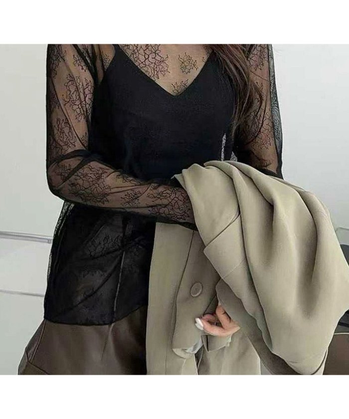 【ロワ/LOWO】の【選べる2タイプ】レース刺繍ボトルネックシアーカットソー インテリア・キッズ・メンズ・レディースファッション・服の通販 founy(ファウニー) https://founy.com/ ファッション Fashion レディースファッション Fashion for Women トップス・カットソー Cut & Sew Tops カットソー・ベーシックTシャツ Cut-and-Sewn Tops / Stretch Tees & Basics 新作・新入荷 New Arrivals / New In プチプライス・低価格 Affordable / Budget Price レース Lace, Lace Fabric |ID: prp329100004964879 ipo3291000000037253831