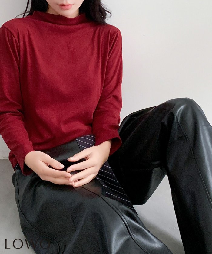 【ロワ/LOWO】のモックネックカラーロングTシャツ インテリア・キッズ・メンズ・レディースファッション・服の通販 founy(ファウニー) https://founy.com/ ファッション Fashion レディースファッション Fashion for Women トップス・カットソー Cut & Sew Tops シャツ・ブラウス・オフィスカジュアル Elegant Blouses & Button-Ups ロングTシャツ・Tシャツ Longline T-Shirts & Tees 新作・新入荷 New Arrivals / New In プチプライス・低価格 Affordable / Budget Price |ID: prp329100004964942 ipo3291000000037253904
