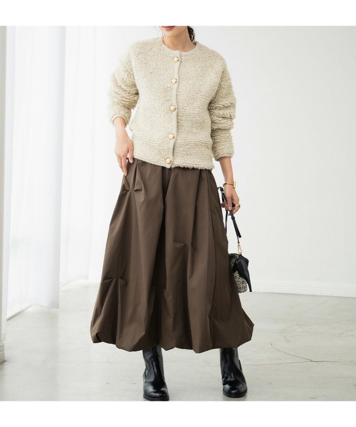【エルフランク/ELFRANK】のランダムタックミモレ丈バルーンスカート インテリア・キッズ・メンズ・レディースファッション・服の通販 founy(ファウニー) https://founy.com/ ファッション Fashion レディースファッション Fashion for Women スカート Skirts 新作・新入荷 New Arrivals / New In バルーン Balloon, Balloon Silhouette プチプライス・低価格 Affordable / Budget Price |ID: prp329100004965225 ipo3291000000037254187