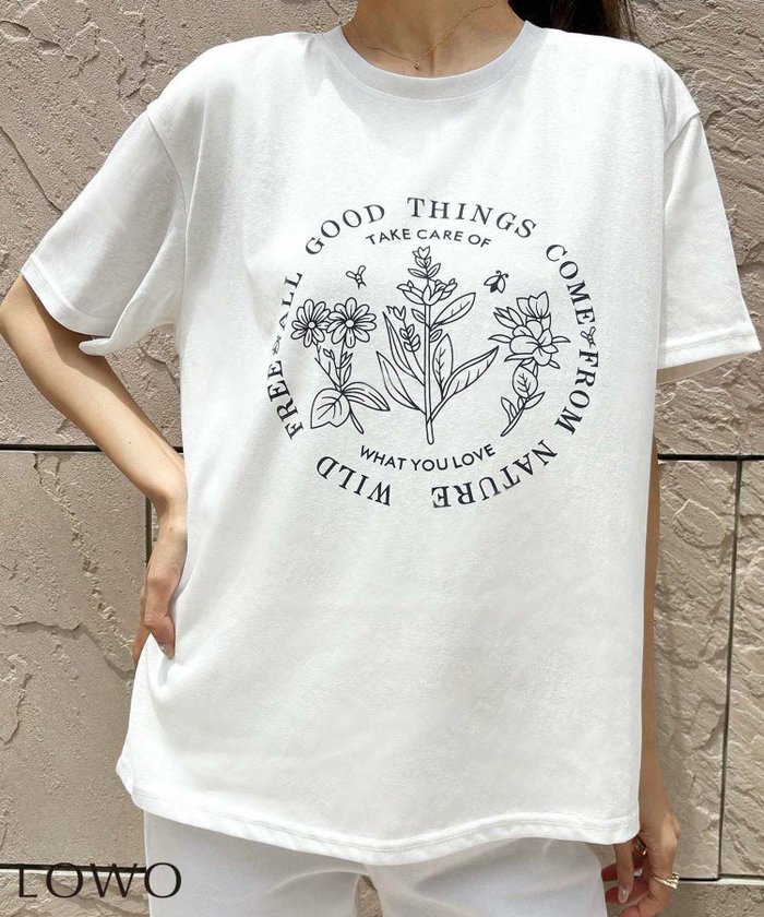 【ロワ/LOWO】の綿混フロントプリントTシャツカットソー インテリア・キッズ・メンズ・レディースファッション・服の通販 founy(ファウニー) https://founy.com/ ファッション Fashion レディースファッション Fashion for Women トップス・カットソー Cut & Sew Tops シャツ・ブラウス・オフィスカジュアル Elegant Blouses & Button-Ups ロングTシャツ・Tシャツ Longline T-Shirts & Tees カットソー・ベーシックTシャツ Cut-and-Sewn Tops / Stretch Tees & Basics 新作・新入荷 New Arrivals / New In カットソー Cut and Sewn Top フロント Front, Front Design プチプライス・低価格 Affordable / Budget Price プリント Print, Printed Pattern |ID: prp329100004966023 ipo3291000000037255280