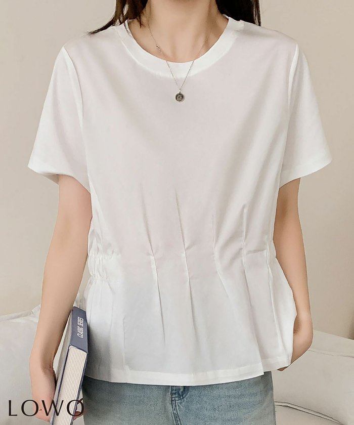 【ロワ/LOWO】の裾フリル無地Tシャツカットソー インテリア・キッズ・メンズ・レディースファッション・服の通販 founy(ファウニー) https://founy.com/ ファッション Fashion レディースファッション Fashion for Women トップス・カットソー Cut & Sew Tops シャツ・ブラウス・オフィスカジュアル Elegant Blouses & Button-Ups ロングTシャツ・Tシャツ Longline T-Shirts & Tees カットソー・ベーシックTシャツ Cut-and-Sewn Tops / Stretch Tees & Basics 新作・新入荷 New Arrivals / New In カットソー Cut and Sewn Top フリル Frill, Ruffle プチプライス・低価格 Affordable / Budget Price 無地 Plain, Solid Color |ID: prp329100004966284 ipo3291000000037255941