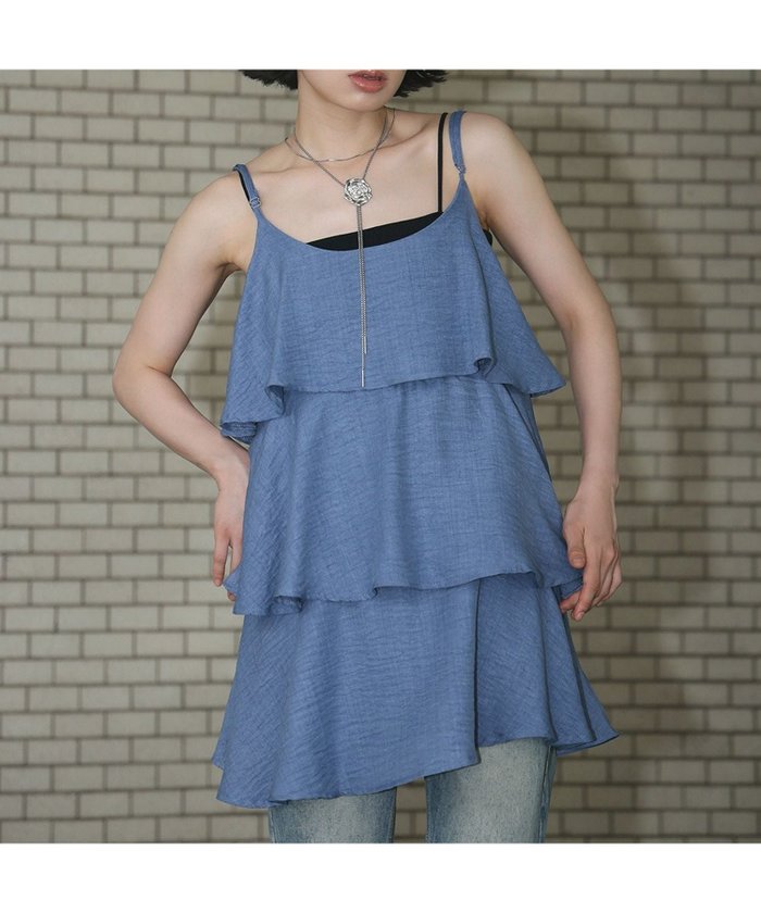 【アンピルーラ/Ampirula】のティアードフレアキャミチュニック インテリア・キッズ・メンズ・レディースファッション・服の通販 founy(ファウニー) https://founy.com/ ファッション Fashion レディースファッション Fashion for Women トップス・カットソー Cut & Sew Tops キャミソール&ノースリーブ Camisoles & Sleeveless Tops 新作・新入荷 New Arrivals / New In プチプライス・低価格 Affordable / Budget Price |ID: prp329100004966369 ipo3291000000037256154