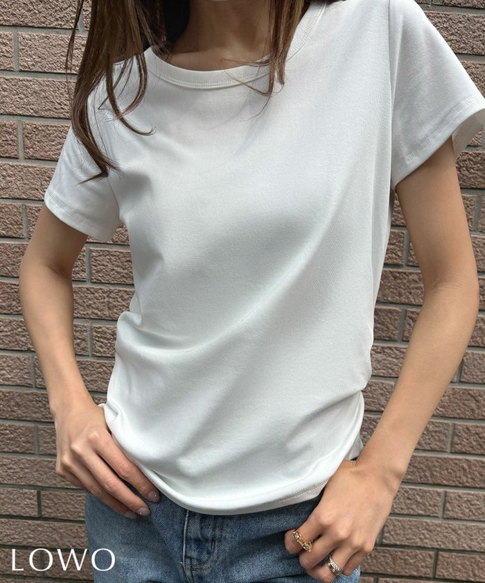 【ロワ/LOWO】の綿混サイドギャザーTシャツカットソー インテリア・キッズ・メンズ・レディースファッション・服の通販 founy(ファウニー) https://founy.com/ ファッション Fashion レディースファッション Fashion for Women トップス・カットソー Cut & Sew Tops シャツ・ブラウス・オフィスカジュアル Elegant Blouses & Button-Ups ロングTシャツ・Tシャツ Longline T-Shirts & Tees カットソー・ベーシックTシャツ Cut-and-Sewn Tops / Stretch Tees & Basics 新作・新入荷 New Arrivals / New In カットソー Cut and Sewn Top ギャザー Gathered, Ruffled プチプライス・低価格 Affordable / Budget Price |ID: prp329100004966425 ipo3291000000037256293