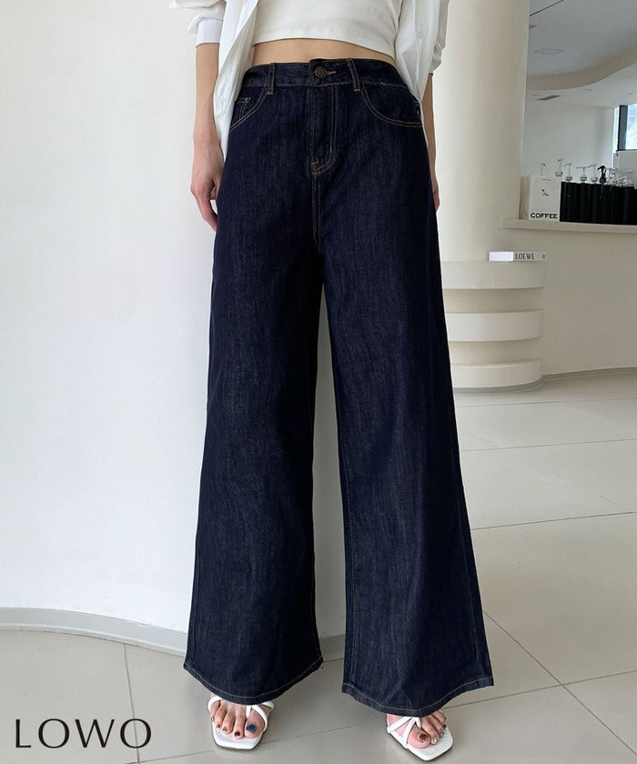 【ロワ/LOWO】のハイウエストワイドデニムパンツ インテリア・キッズ・メンズ・レディースファッション・服の通販 founy(ファウニー) https://founy.com/ ファッション Fashion レディースファッション Fashion for Women パンツ Pants & Trousers デニムパンツ・ジーンズ・美脚デニム Denim Jeans & Pants 新作・新入荷 New Arrivals / New In プチプライス・低価格 Affordable / Budget Price |ID: prp329100004966629 ipo3291000000037256838