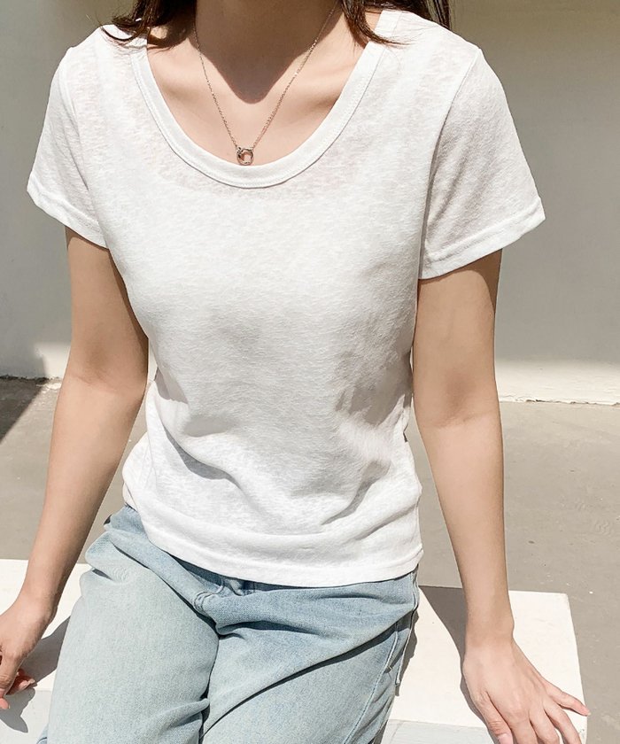 【ロワ/LOWO】の綿混シンプル無地Tシャツカットソー インテリア・キッズ・メンズ・レディースファッション・服の通販 founy(ファウニー) https://founy.com/ ファッション Fashion レディースファッション Fashion for Women トップス・カットソー Cut & Sew Tops シャツ・ブラウス・オフィスカジュアル Elegant Blouses & Button-Ups ロングTシャツ・Tシャツ Longline T-Shirts & Tees カットソー・ベーシックTシャツ Cut-and-Sewn Tops / Stretch Tees & Basics 新作・新入荷 New Arrivals / New In カットソー Cut and Sewn Top シンプル Simple, Minimal プチプライス・低価格 Affordable / Budget Price 無地 Plain, Solid Color |ID: prp329100004966788 ipo3291000000037257216