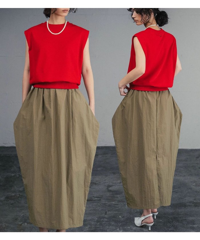 【エルフランク/ELFRANK】のコクーンシルエットミモレ丈スカート インテリア・キッズ・メンズ・レディースファッション・服の通販 founy(ファウニー) https://founy.com/ ファッション Fashion レディースファッション Fashion for Women スカート Skirts 新作・新入荷 New Arrivals / New In プチプライス・低価格 Affordable / Budget Price |ID: prp329100004966855 ipo3291000000037257375