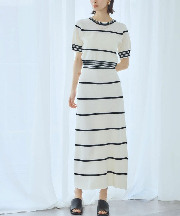 【アンピルーラ/Ampirula】のボーダーニットセットアップ インテリア・キッズ・メンズ・レディースファッション・服の通販 founy(ファウニー) https://founy.com/ ファッション Fashion レディースファッション Fashion for Women トップス・カットソー Cut & Sew Tops ニット Knit Tops & Sweaters 新作・新入荷 New Arrivals / New In プチプライス・低価格 Affordable / Budget Price |ID: prp329100004966982 ipo3291000000037257682