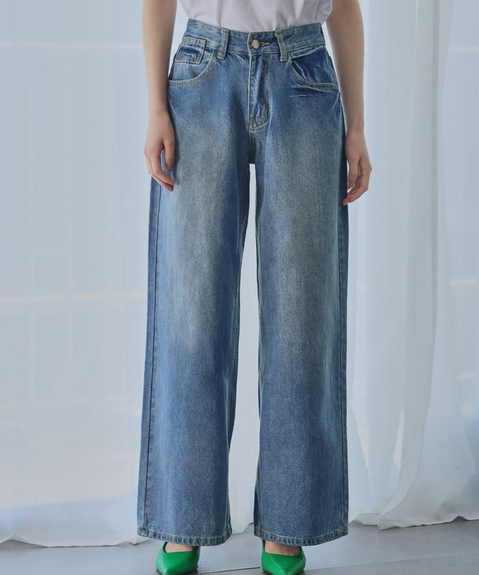 【アンピルーラ/Ampirula】のワイドデニムパンツ インテリア・キッズ・メンズ・レディースファッション・服の通販 founy(ファウニー) https://founy.com/ ファッション Fashion レディースファッション Fashion for Women パンツ Pants & Trousers デニムパンツ・ジーンズ・美脚デニム Denim Jeans & Pants 新作・新入荷 New Arrivals / New In プチプライス・低価格 Affordable / Budget Price |ID: prp329100004967097 ipo3291000000037257939