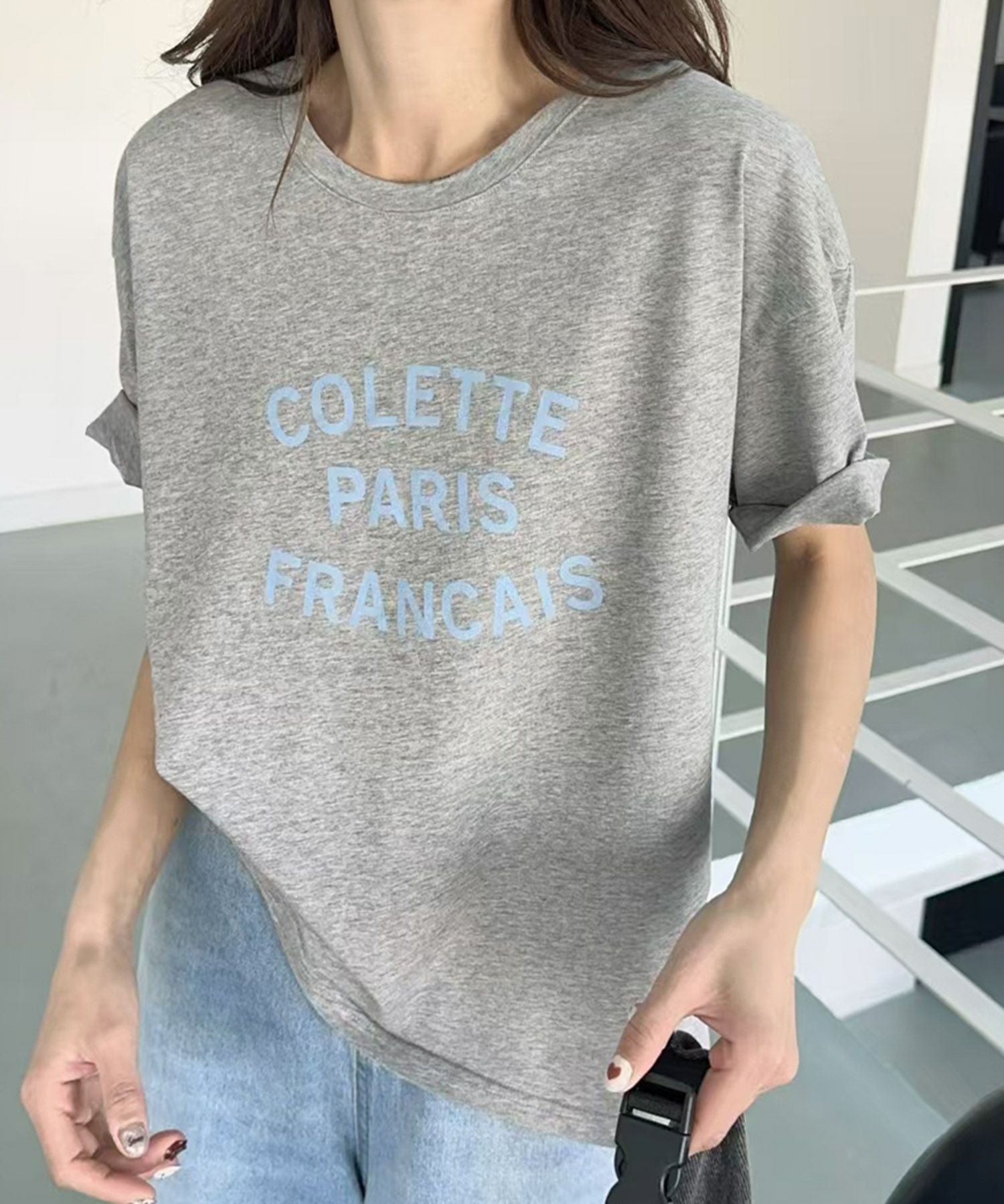 【ロワ/LOWO】の綿100%使用フロントロゴプリントTシャツ 大人の最旬トレンドファッション＆コーディネート founy(ファウニー) 　ファッション　Fashion　レディースファッション　Fashion for Women　トップス・カットソー　Cut & Sew Tops　シャツ・ブラウス・オフィスカジュアル　Elegant Blouses & Button-Ups　ロングTシャツ・Tシャツ　Longline T-Shirts & Tees　新作・新入荷　New Arrivals / New In　プチプライス・低価格　Affordable / Budget Price　 other-1|ID: prp329100004967174 ipo3291000000037258210