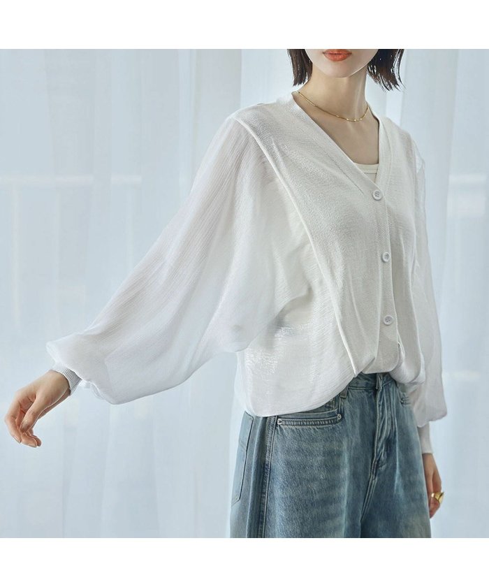 【アンピルーラ/Ampirula】の異素材ドッキングドルマンカーディガン インテリア・キッズ・メンズ・レディースファッション・服の通販 founy(ファウニー) https://founy.com/ ファッション Fashion レディースファッション Fashion for Women トップス・カットソー Cut & Sew Tops カーディガン・羽織り Layered Style Cardigans 新作・新入荷 New Arrivals / New In プチプライス・低価格 Affordable / Budget Price |ID: prp329100004967224 ipo3291000000037258473
