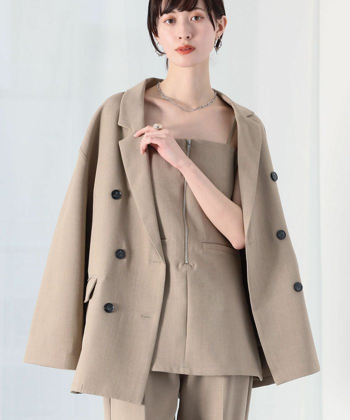 【アンピルーラ/Ampirula】のダブルブレストテーラードジャケット インテリア・キッズ・メンズ・レディースファッション・服の通販 founy(ファウニー) https://founy.com/ ファッション Fashion レディースファッション Fashion for Women アウター Coat / Outerwear Collection レディースジャケット・軽アウター Jackets テーラードジャケット / 通勤・きれいめスタイル Tailored Jackets & Blazers 新作・新入荷 New Arrivals / New In プチプライス・低価格 Affordable / Budget Price |ID: prp329100004967319 ipo3291000000037259040