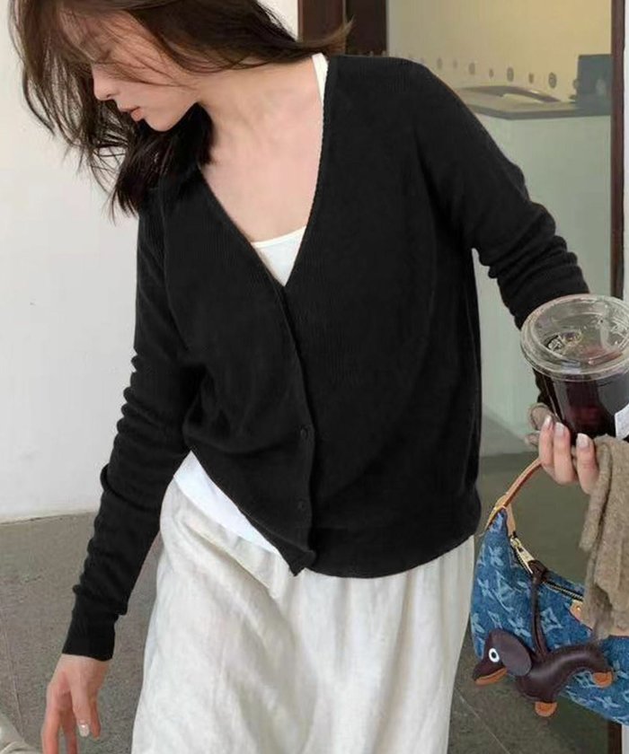 【ロワ/LOWO】のリブニットVネックカーディガン インテリア・キッズ・メンズ・レディースファッション・服の通販 founy(ファウニー) https://founy.com/ ファッション Fashion レディースファッション Fashion for Women トップス・カットソー Cut & Sew Tops ニット Knit Tops & Sweaters カーディガン・羽織り Layered Style Cardigans Vネックトップス V-Neck Tops / V-Cut Neckline Shirts 新作・新入荷 New Arrivals / New In カーディガン Cardigan, Knitwear プチプライス・低価格 Affordable / Budget Price リブニット Rib Knit, Ribbed Knit |ID: prp329100004967323 ipo3291000000037259058