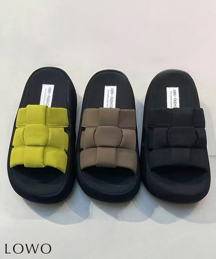【ロワ/LOWO】の編み込みボリュームソールサンダル インテリア・キッズ・メンズ・レディースファッション・服の通販 founy(ファウニー) https://founy.com/ ファッション Fashion レディースファッション Fashion for Women 新作・新入荷 New Arrivals / New In プチプライス・低価格 Affordable / Budget Price |ID: prp329100004967438 ipo3291000000037259421