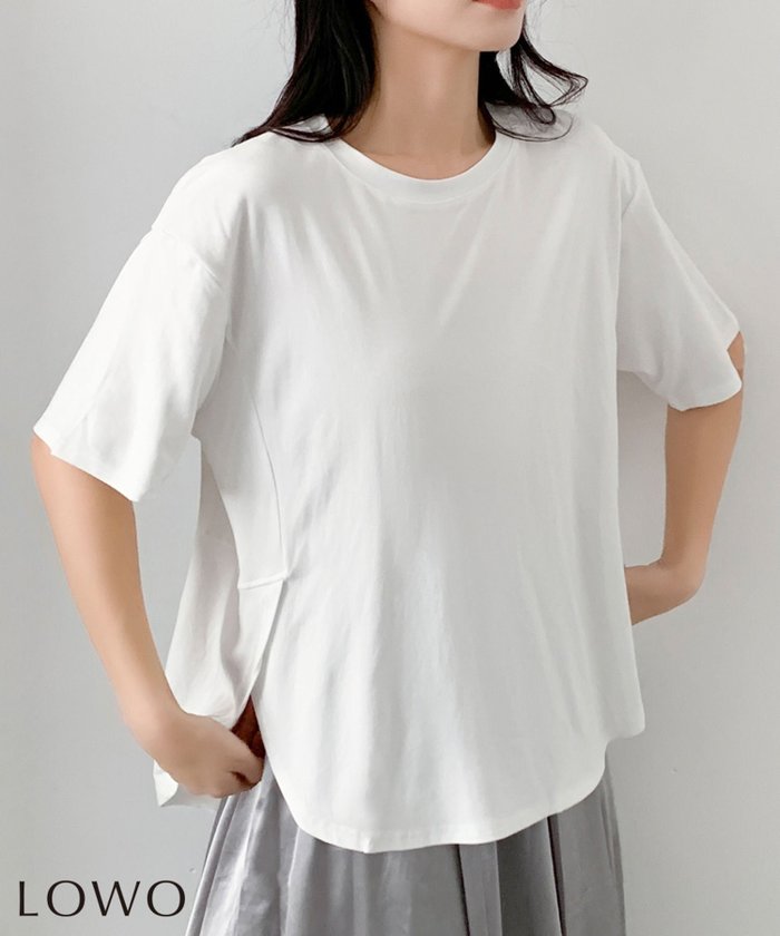 【ロワ/LOWO】の抜け感オーバー トップス Tシャツ/カットソー/サイドスリット入り インテリア・キッズ・メンズ・レディースファッション・服の通販 founy(ファウニー) https://founy.com/ ファッション Fashion レディースファッション Fashion for Women トップス・カットソー Cut & Sew Tops シャツ・ブラウス・オフィスカジュアル Elegant Blouses & Button-Ups ロングTシャツ・Tシャツ Longline T-Shirts & Tees カットソー・ベーシックTシャツ Cut-and-Sewn Tops / Stretch Tees & Basics 新作・新入荷 New Arrivals / New In カットソー Cut and Sewn Top スリット Slit, Slit Detail プチプライス・低価格 Affordable / Budget Price |ID: prp329100004967454 ipo3291000000037259500