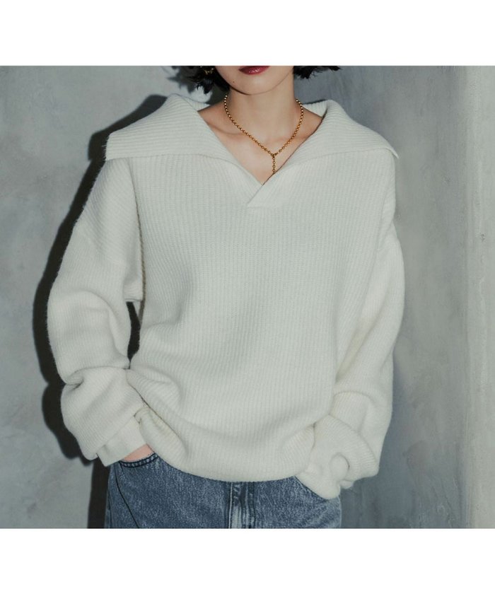 【アンピルーラ/Ampirula】の襟付きニットプルオーバー インテリア・キッズ・メンズ・レディースファッション・服の通販 founy(ファウニー) https://founy.com/ ファッション Fashion レディースファッション Fashion for Women トップス・カットソー Cut & Sew Tops ニット Knit Tops & Sweaters カジュアルプルオーバー・ニットトップス Pullovers & Knit Tops / Casual Pullovers 新作・新入荷 New Arrivals / New In プチプライス・低価格 Affordable / Budget Price |ID: prp329100004967499 ipo3291000000037259736