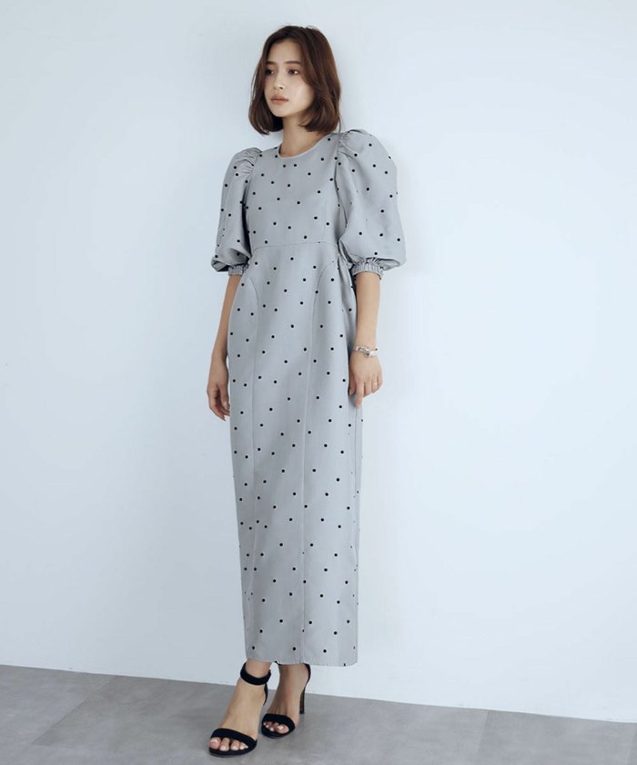 【エルフランク/ELFRANK】のドットジャガードロングコクーンワンピース Washable インテリア・キッズ・メンズ・レディースファッション・服の通販 founy(ファウニー) https://founy.com/ ファッション Fashion レディースファッション Fashion for Women ワンピース Dresses 新作・新入荷 New Arrivals / New In プチプライス・低価格 Affordable / Budget Price |ID: prp329100004967554 ipo3291000000037260000