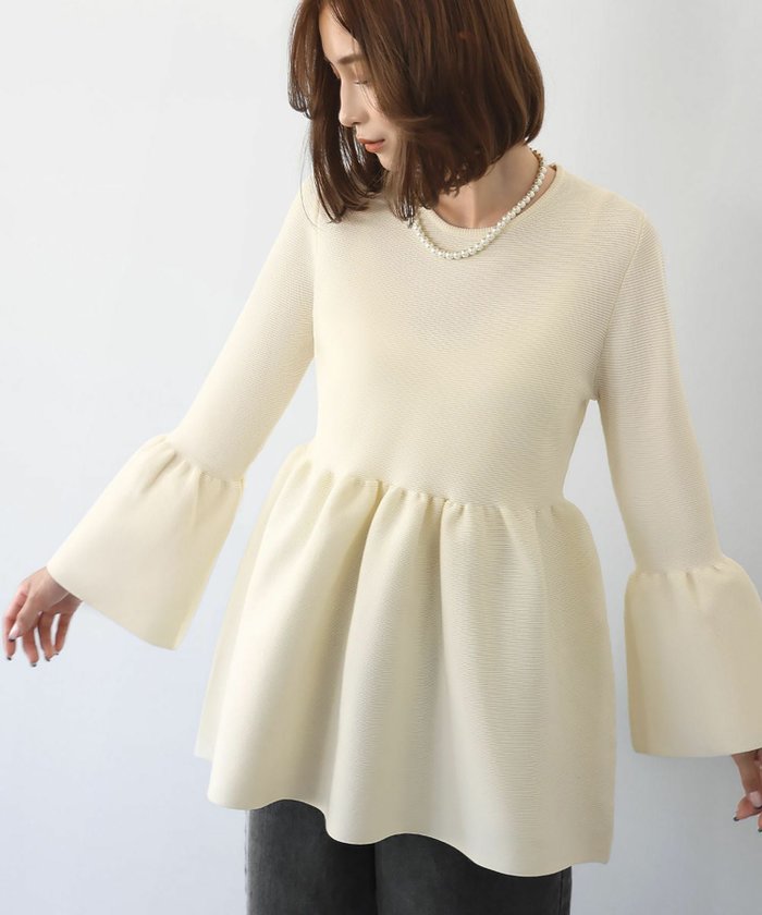【エルフランク/ELFRANK】のランタンスリーブペプラムニットプルオーバー インテリア・キッズ・メンズ・レディースファッション・服の通販 founy(ファウニー) https://founy.com/ ファッション Fashion レディースファッション Fashion for Women トップス・カットソー Cut & Sew Tops ニット Knit Tops & Sweaters カジュアルプルオーバー・ニットトップス Pullovers & Knit Tops / Casual Pullovers 新作・新入荷 New Arrivals / New In プチプライス・低価格 Affordable / Budget Price |ID: prp329100004967600 ipo3291000000037260172