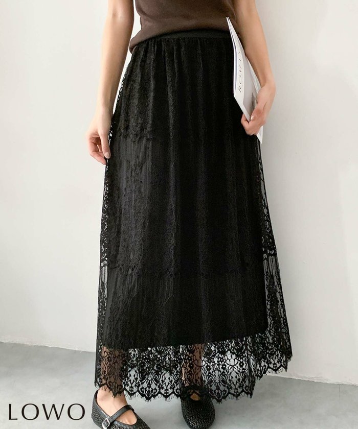 【ロワ/LOWO】のレースプリーツリバーシブルロングスカート インテリア・キッズ・メンズ・レディースファッション・服の通販 founy(ファウニー) https://founy.com/ ファッション Fashion レディースファッション Fashion for Women スカート Skirts ロングスカート Long Skirts / Maxi & Midi Skirts 新作・新入荷 New Arrivals / New In プチプライス・低価格 Affordable / Budget Price |ID: prp329100004967640 ipo3291000000037260359
