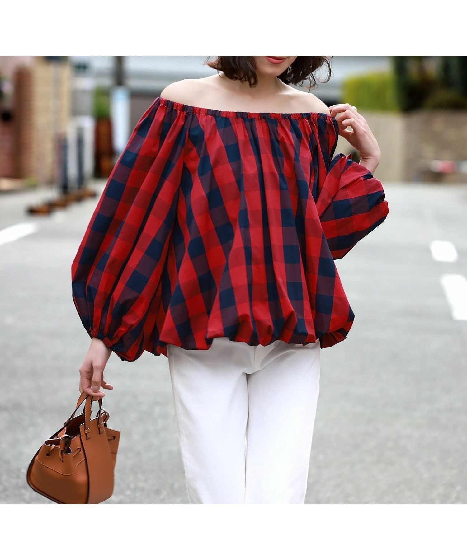 【エルフランク/ELFRANK】のブロックチェックオフショルダーブラウス Washable 大人の最旬トレンドファッション＆コーディネート founy(ファウニー) 　ファッション　Fashion　レディースファッション　Fashion for Women　トップス・カットソー　Cut & Sew Tops　シャツ・ブラウス・オフィスカジュアル　Elegant Blouses & Button-Ups　新作・新入荷　New Arrivals / New In　プチプライス・低価格　Affordable / Budget Price　 other-1|ID: prp329100004967653 ipo3291000000037260422