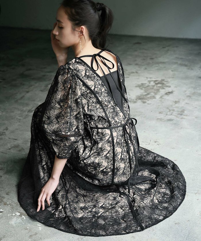 【ガール/GIRL】の【～4Lサイズ】パフスリーブ総レースロング丈結婚式ワンピースドレス インテリア・キッズ・メンズ・レディースファッション・服の通販 founy(ファウニー) https://founy.com/ ファッション Fashion レディースファッション Fashion for Women ワンピース Dresses フォーマル・パーティードレス・結婚式用ドレス Elegant & Casual Dresses 新作・新入荷 New Arrivals / New In スリーブ Sleeve, Long Sleeve / Short Sleeve ドレス Dress, One-Piece プチプライス・低価格 Affordable / Budget Price レース Lace, Lace Fabric ロング Long, Long-Length 結婚式 Wedding |ID: prp329100004967917 ipo3291000000037261402