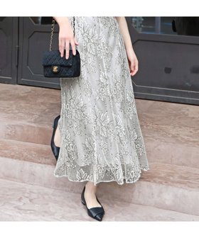 【ミュー/La mieux】のフルール柄チュールレースマーメイドロングスカート 大人の最旬トレンドファッション＆コーディネート founy(ファウニー) ファッション Fashion レディースファッション Fashion for Women スカート Skirts ロングスカート Long Skirts / Maxi & Midi Skirts 新作・新入荷 New Arrivals / New In プチプライス・低価格 Affordable / Budget Price |ID:prp329100004967967
