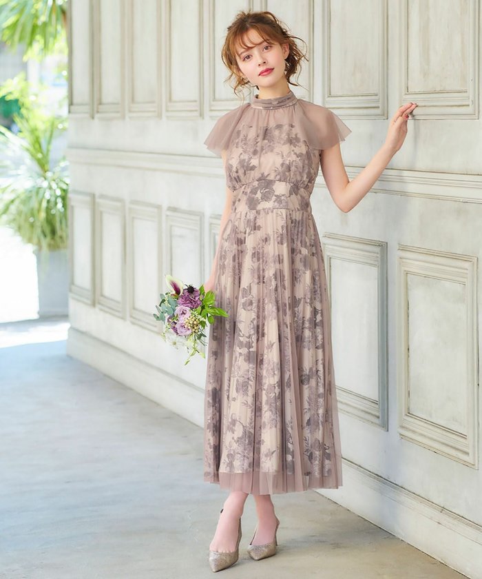 【ガール/GIRL】のチュールドッキング花柄プリントフレアロング丈結婚式ワンピースドレス インテリア・キッズ・メンズ・レディースファッション・服の通販 founy(ファウニー) https://founy.com/ ファッション Fashion レディースファッション Fashion for Women ワンピース Dresses フォーマル・パーティードレス・結婚式用ドレス Elegant & Casual Dresses 新作・新入荷 New Arrivals / New In ドレス Dress, One-Piece プチプライス・低価格 Affordable / Budget Price 結婚式 Wedding |ID: prp329100004968094 ipo3291000000037262028