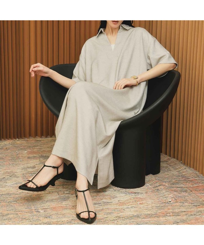 【エルフランク/ELFRANK】の【2026SS先行予約】スキッパーネックAライン半袖ロングシャツワンピース Washable インテリア・キッズ・メンズ・レディースファッション・服の通販 founy(ファウニー) https://founy.com/ ファッション Fashion レディースファッション Fashion for Women ワンピース Dresses シャツワンピース / 1枚で着映えコーデ Shirt Dresses 新作・新入荷 New Arrivals / New In 2026年 2026 2026春夏・S/S Spring/Summer 2026 SS26 スキッパー Skipper, Open Collar プチプライス・低価格 Affordable / Budget Price 半袖 Short Sleeve, Half Sleeve |ID: prp329100004968158 ipo3291000000037262242